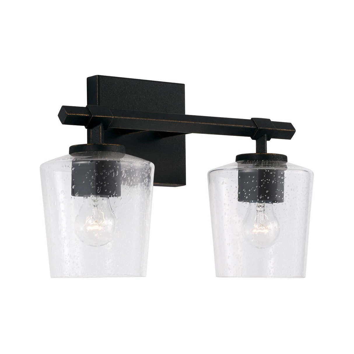 Capital Lighting 145221IH-526 Ogden 2 Light Vanity Brushed Black Iron