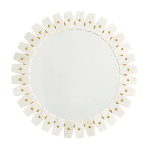 Capital Lighting 735404MM Mirror Marble Frame Mirror Marble  with Brushed Brass Metal