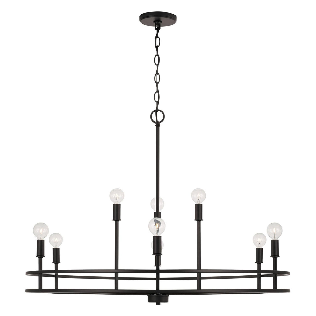 Capital Lighting 448791MB Fuller 9 Light Chandelier Matte Black