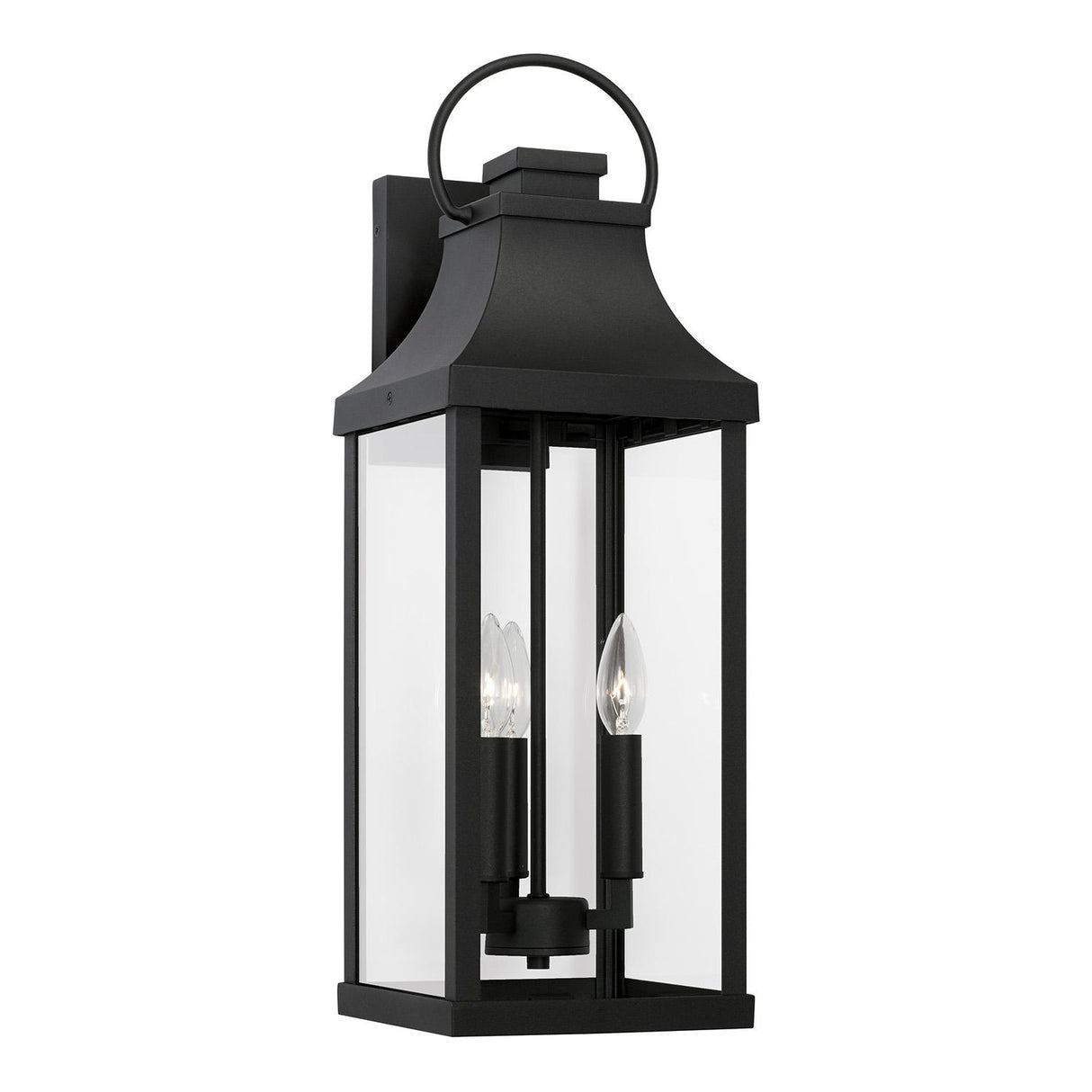 Capital Lighting 946431BK Bradford 3 Light Outdoor Wall Lantern Black