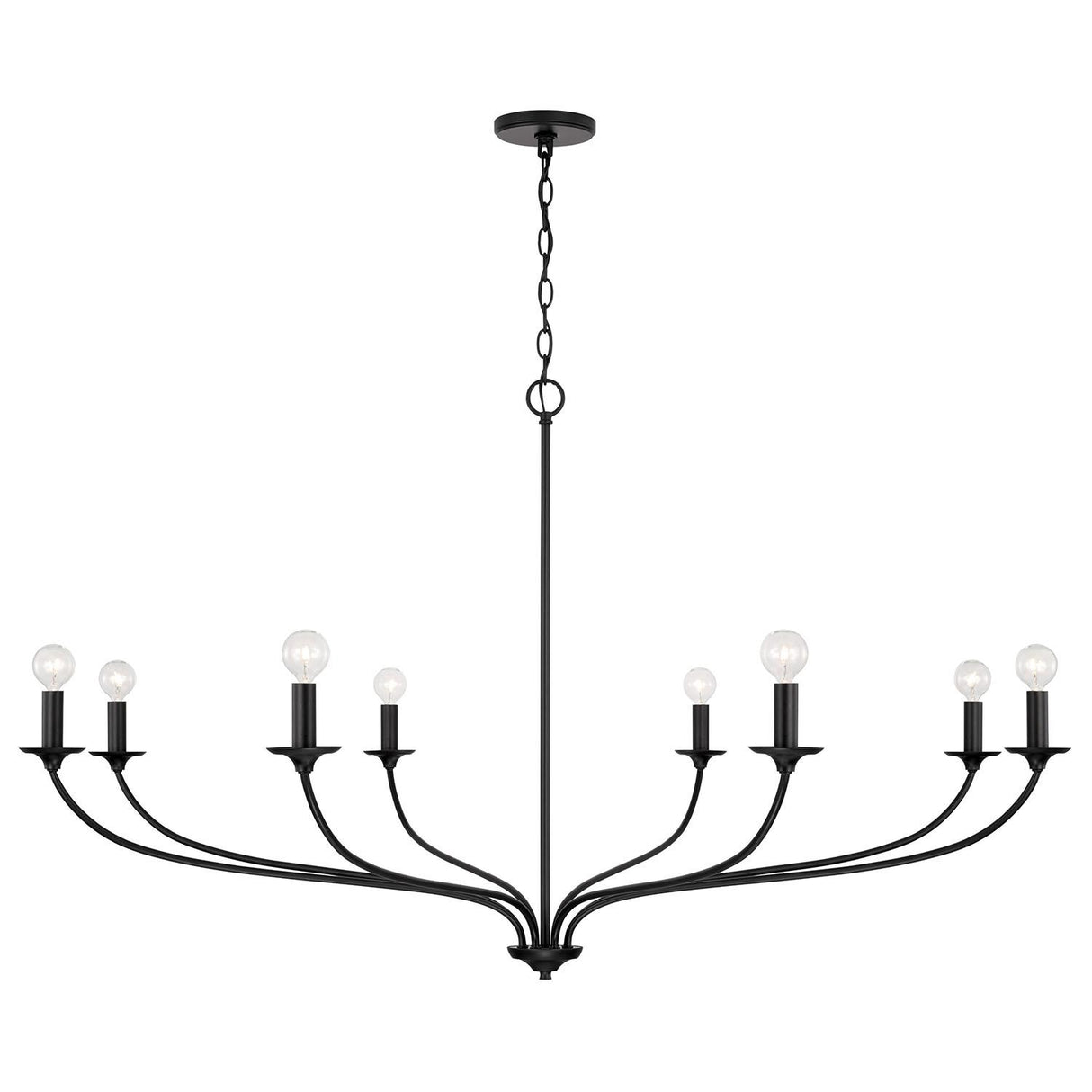 Capital Lighting 449981MB Dolan 8 Light Chandelier Matte Black