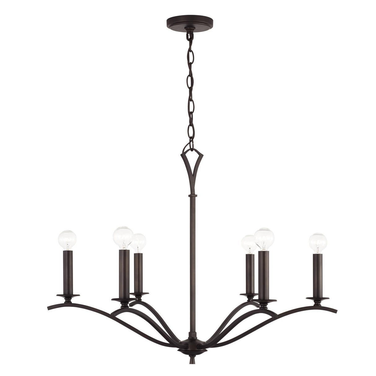 Capital Lighting 442861OB Jaymes 6 Light Chandelier Old Bronze