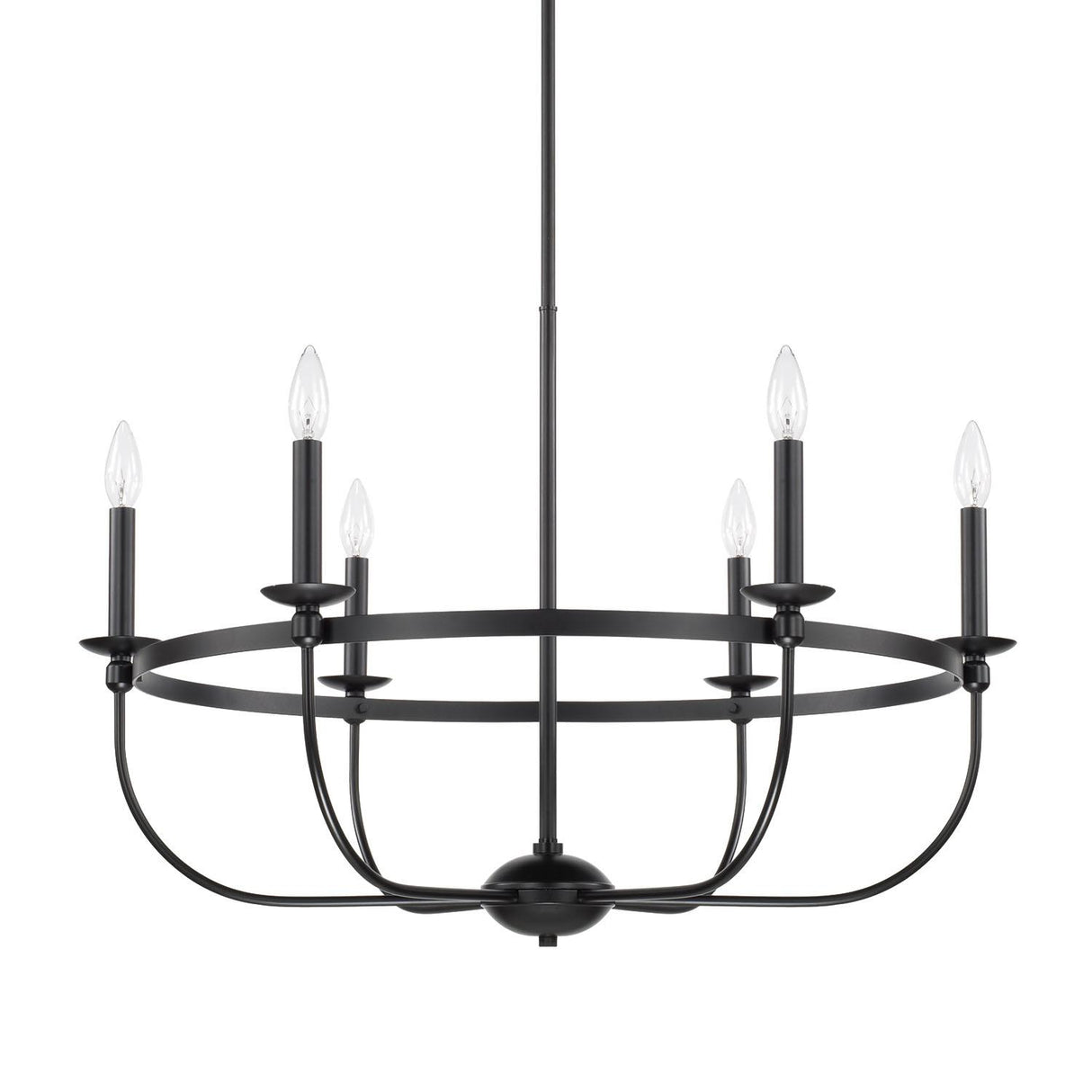 Capital Lighting 425161MB Rylann 6 Light Chandelier Matte Black