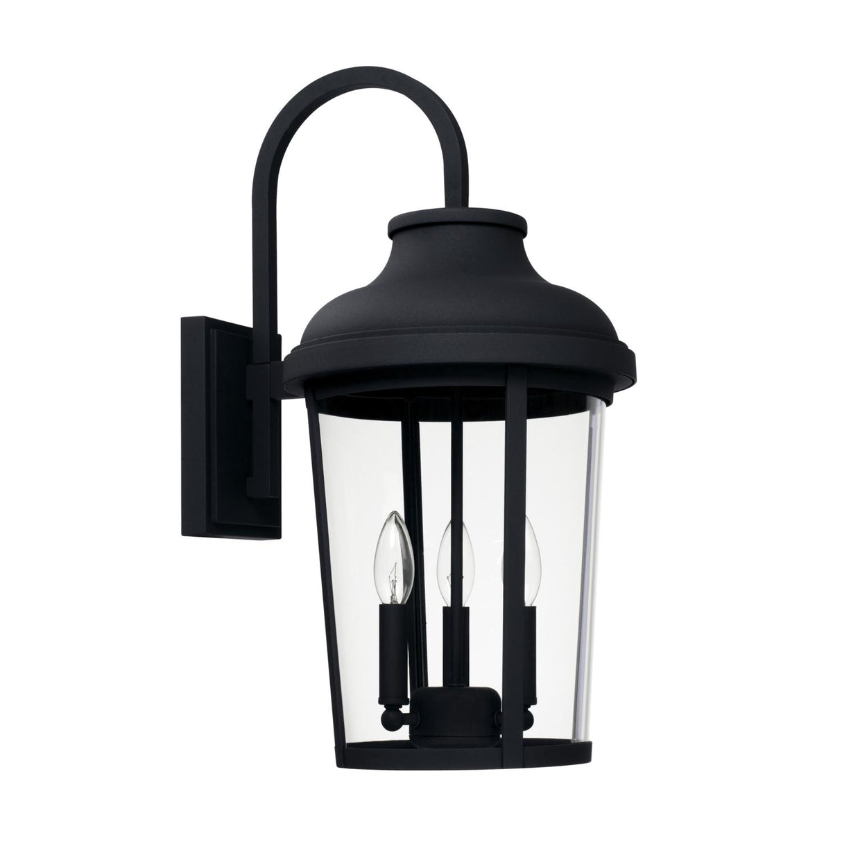 Capital Lighting 927031BK Dunbar 3 Light Outdoor Wall Lantern Black