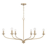 Capital Lighting 449961MA Dolan 6 Light Chandelier Matte Brass