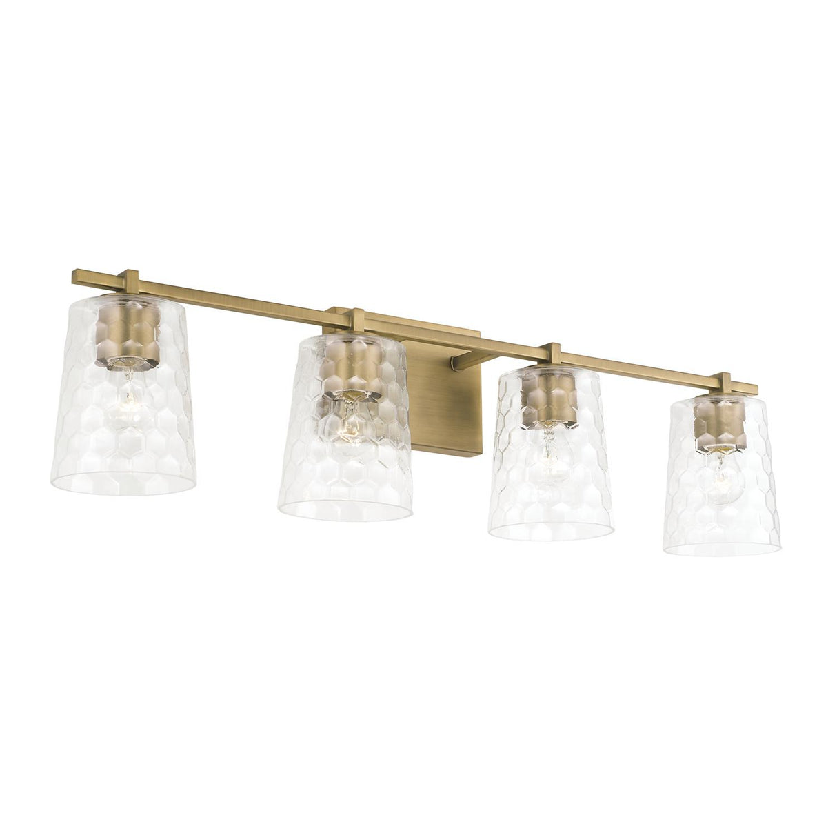 Capital Lighting 143541AD-517 Burke 4 Light Vanity Aged Brass