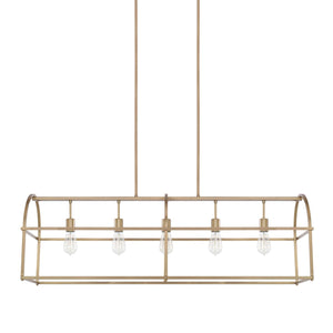 Capital Lighting 825751AD Aubrey 5 Light Island Aged Brass