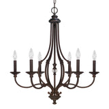 Capital Lighting 4706BB-000 Leigh 6 Light Chandelier Burnished Bronze