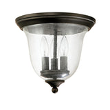 Capital Lighting 9541OB Outdoor 3 Light Outdoor Flush Mount Old Bronze