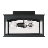 Capital Lighting 946731BK Burton 3 Light Outdoor Flush Black