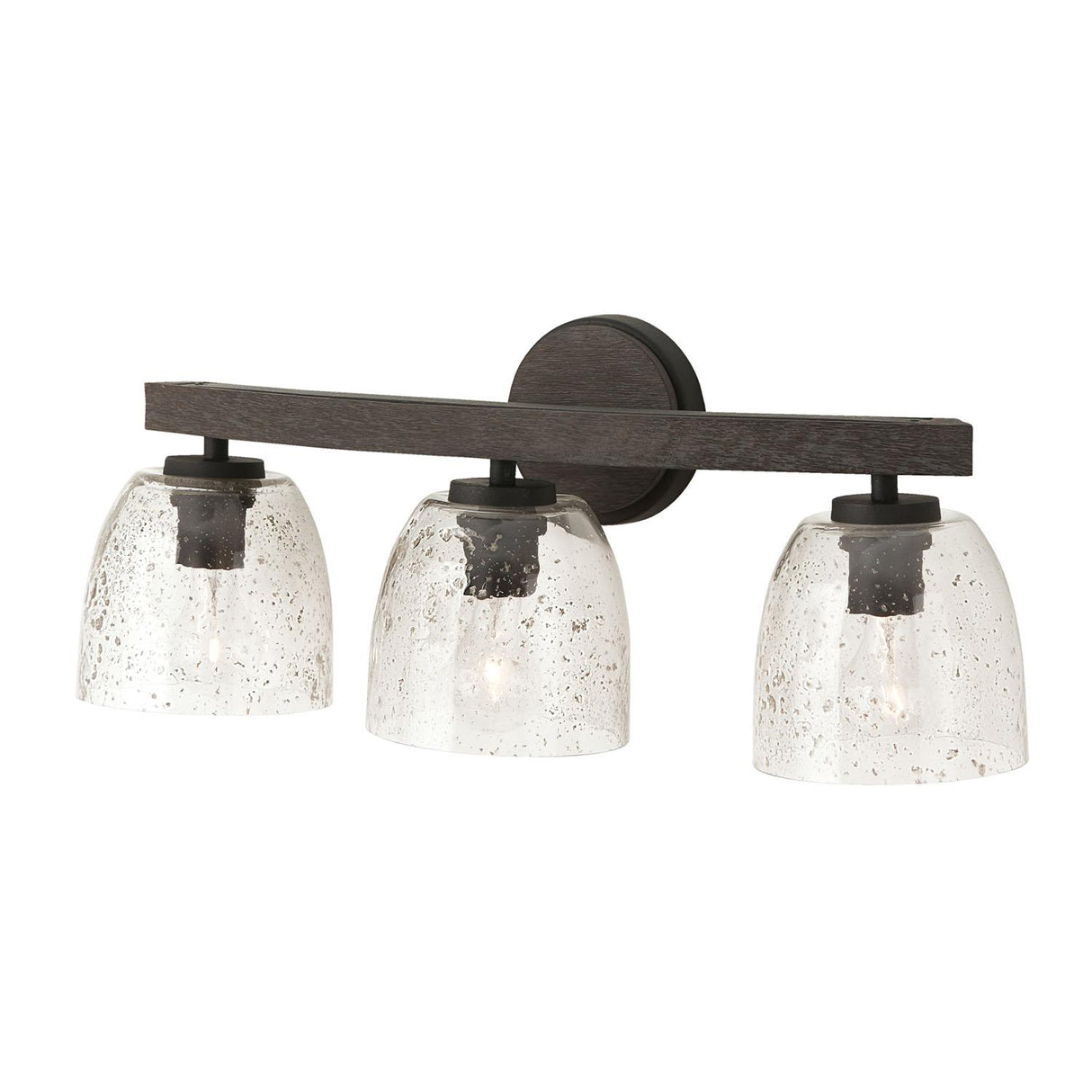 Capital Lighting 147631CK-536 Clive 3 Light Vanity Carbon Grey and Black Iron