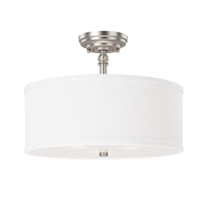 Capital Lighting 3923MN-480 Loft 3 Light Semi-Flush Matte Nickel