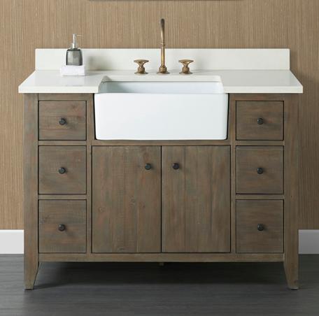 River View 48" Farmhouse Vanity - Coffee Bean