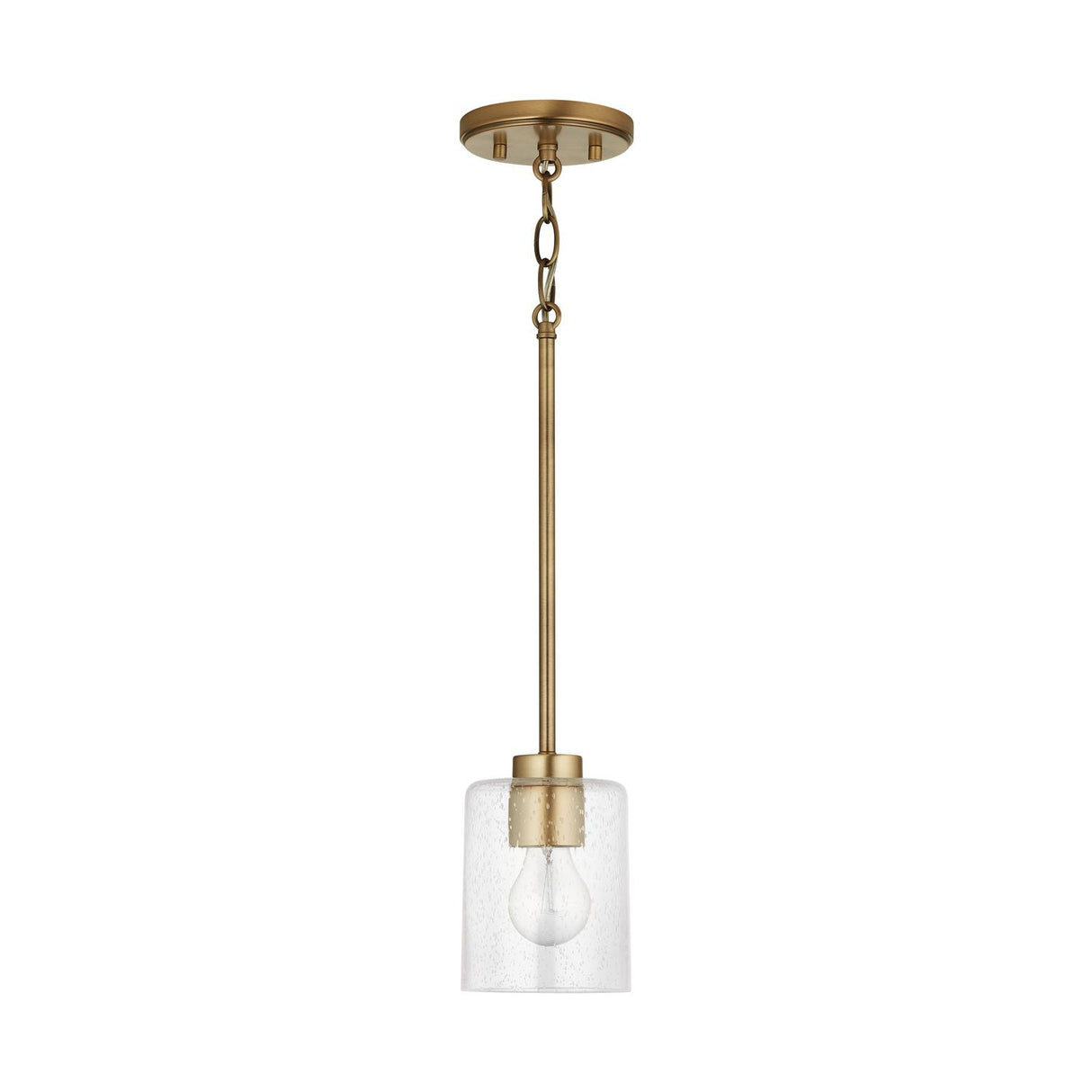 Capital Lighting 328511AD-449 Greyson 1 Light Pendant Aged Brass