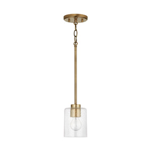Capital Lighting 328511AD-449 Greyson 1 Light Pendant Aged Brass
