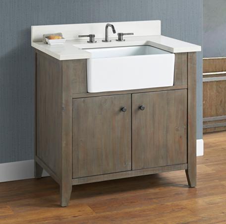 River View 36" Farmhouse Vanity - Coffee Bean