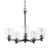 Capital Lighting 440951BZ-506 Myles 5 Light Chandelier Bronze