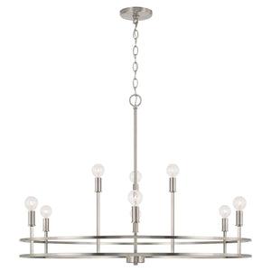 Capital Lighting 448791BN Fuller 9 Light Chandelier Brushed Nickel
