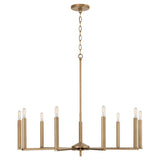 Capital Lighting 448691AD Portman 9 Light Chandelier Aged Brass