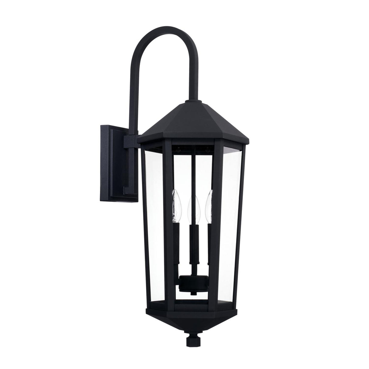 Capital Lighting 926931BK Ellsworth 3 Light Outdoor Wall Lantern Black