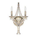 Capital Lighting 4442SQ-000 Adele 2 Light Sconce Silver Quartz