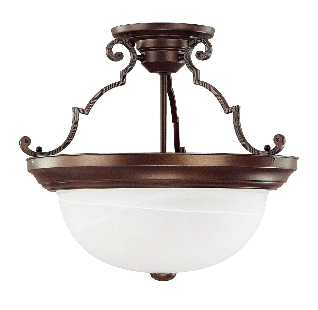 Capital Lighting 2717BB Holmes 3 Light Semi-Flush Burnished Bronze