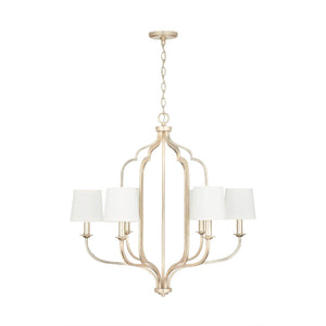 Capital Lighting 438761WG-698 Ophelia 6 Light Chandelier Winter Gold