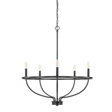 Capital Lighting 428551MB Greyson 5 Light Chandelier Matte Black