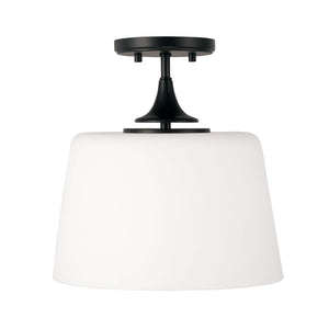 Capital Lighting 248911MB Presley 1 Light Dual Mount Semi-Flush/Pendant Matte Black