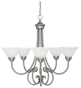 Capital Lighting 3226MN-220 Hometown 5 Light Chandelier Matte Nickel