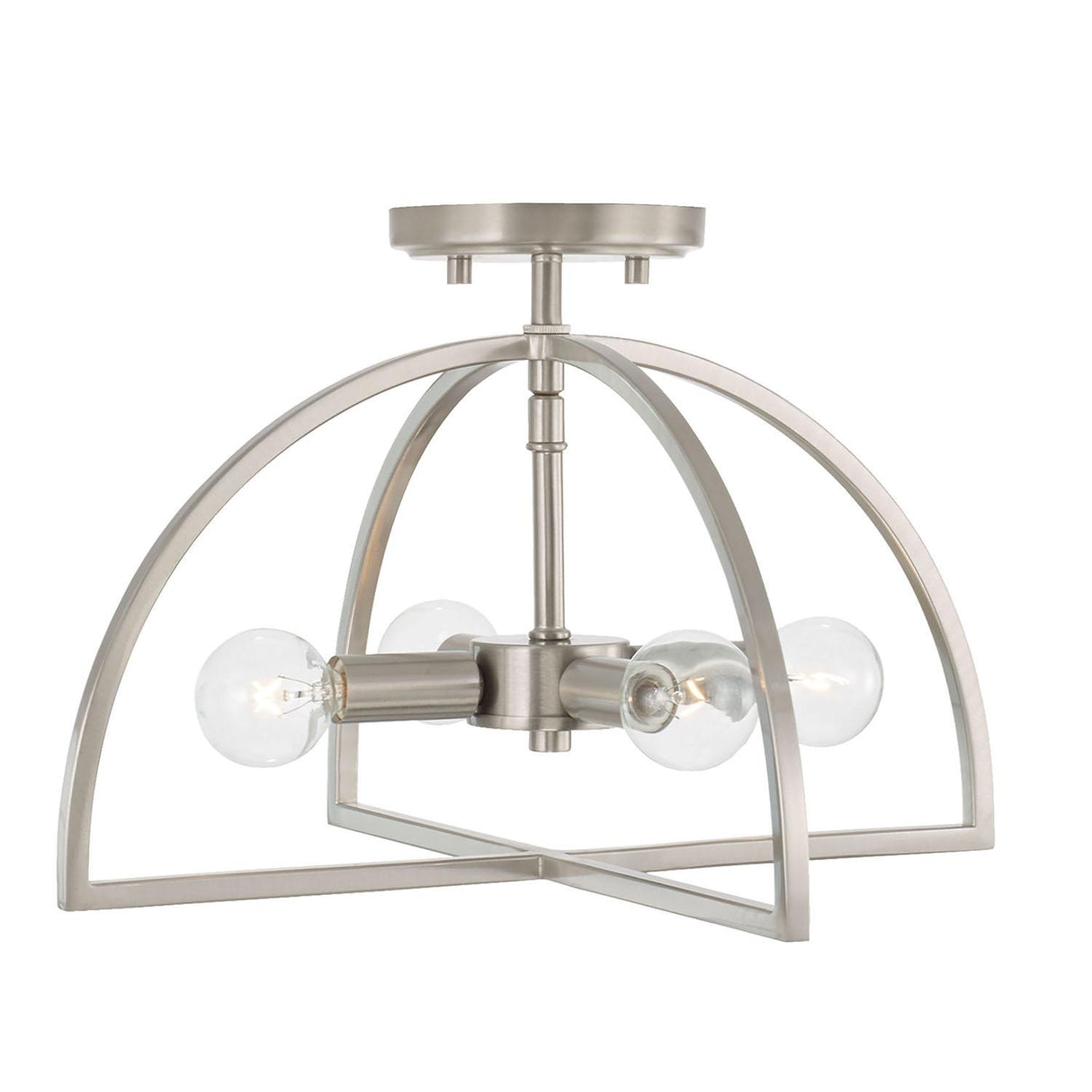 Capital Lighting 248841BN Lawson 4 Light Dual Mount Semi-Flush/Pendant Brushed Nickel