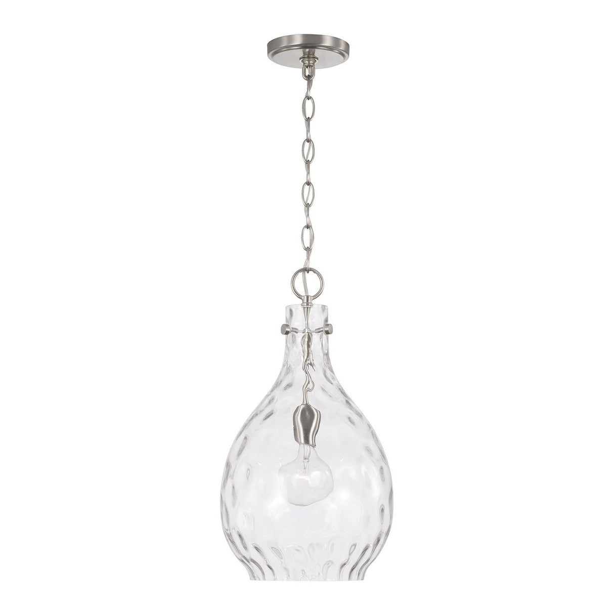 Capital Lighting 349012BN Brentwood 1 Light Pendant Brushed Nickel
