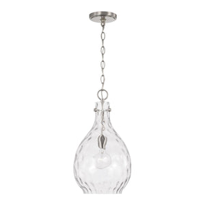 Capital Lighting 349012BN Brentwood 1 Light Pendant Brushed Nickel