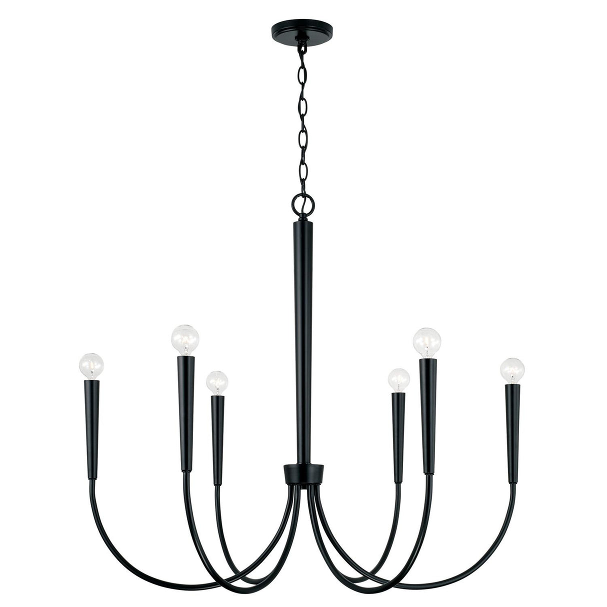 Capital Lighting 445961MB Holden 6 Light Chandelier Matte Black