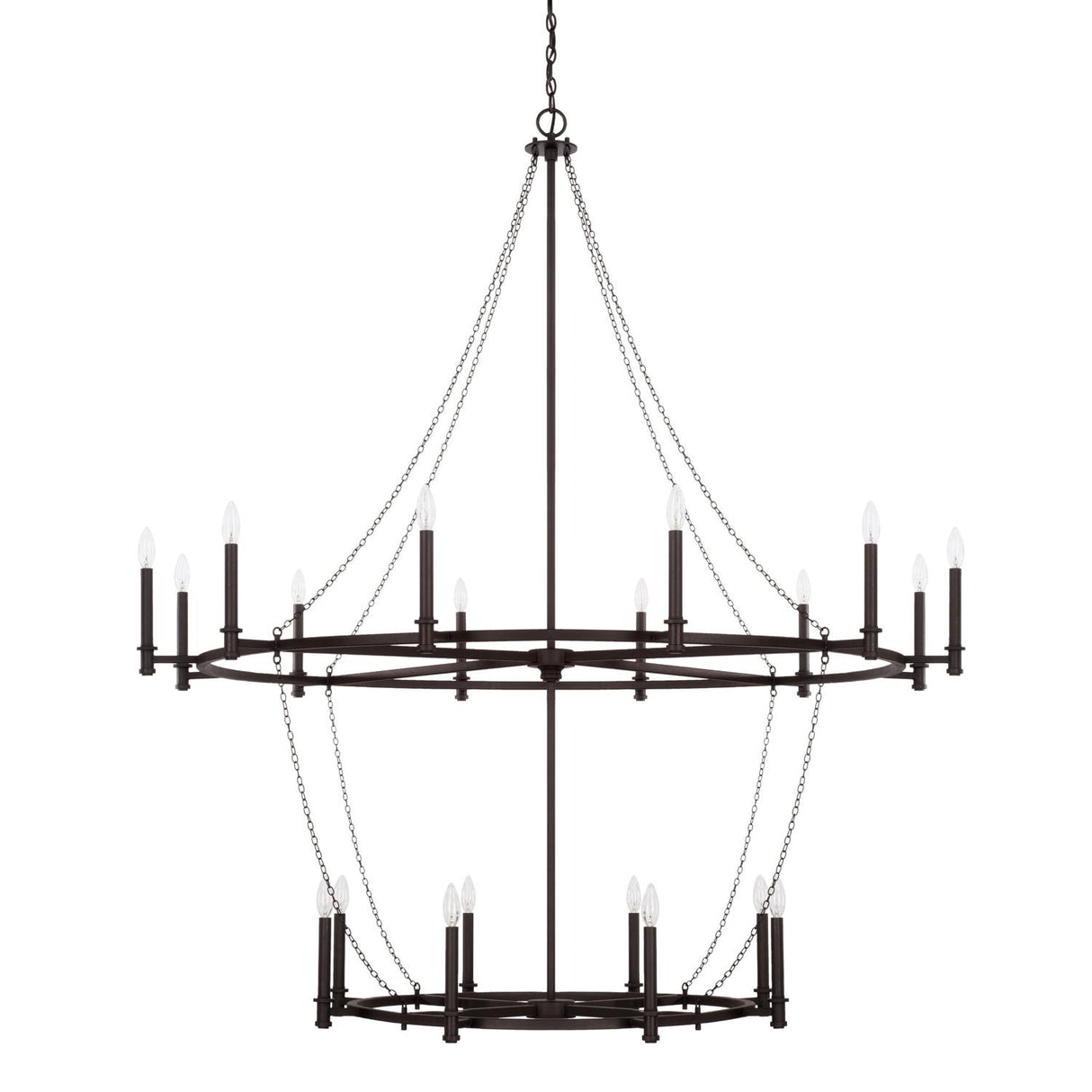 Capital Lighting 528702BI Lancaster 20 Light Chandelier Black Iron