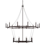 Capital Lighting 528702BI Lancaster 20 Light Chandelier Black Iron