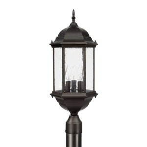 Capital Lighting 9837OB Main Street 3 Light Outdoor Post Lantern Old Bronze