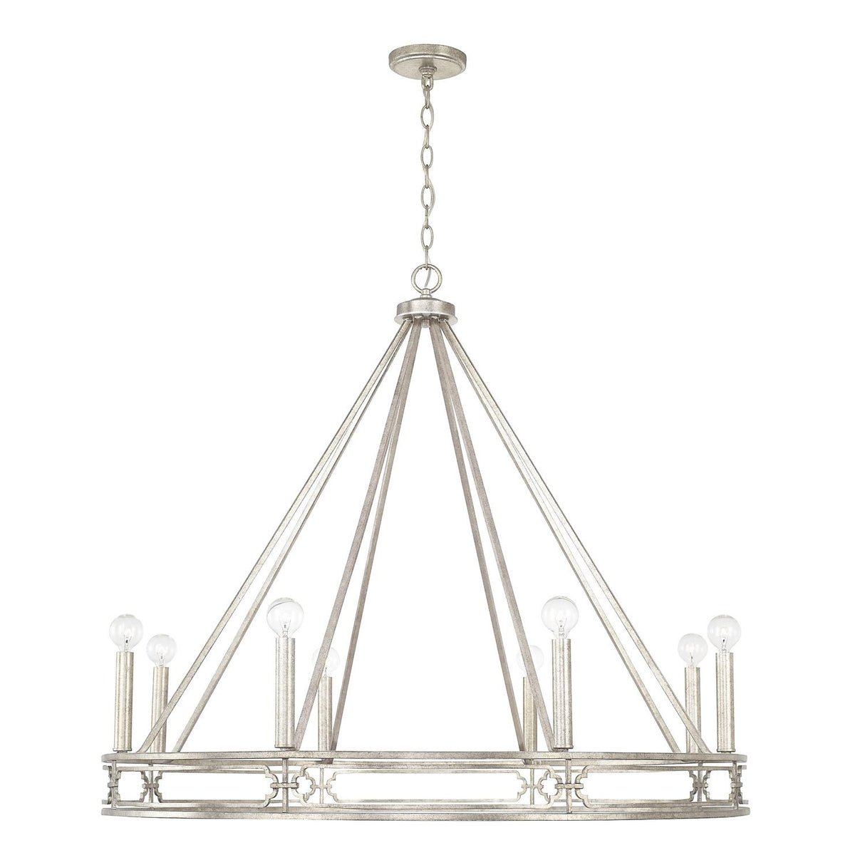 Capital Lighting 443481AS Merrick 8 Light Chandelier Antique Silver