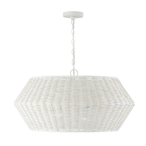 Capital Lighting 347861HH Boca 6 Light Pendant Chalk White