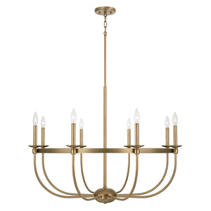 Capital Lighting 425181AD Rylann 8 Light Chandelier Aged Brass