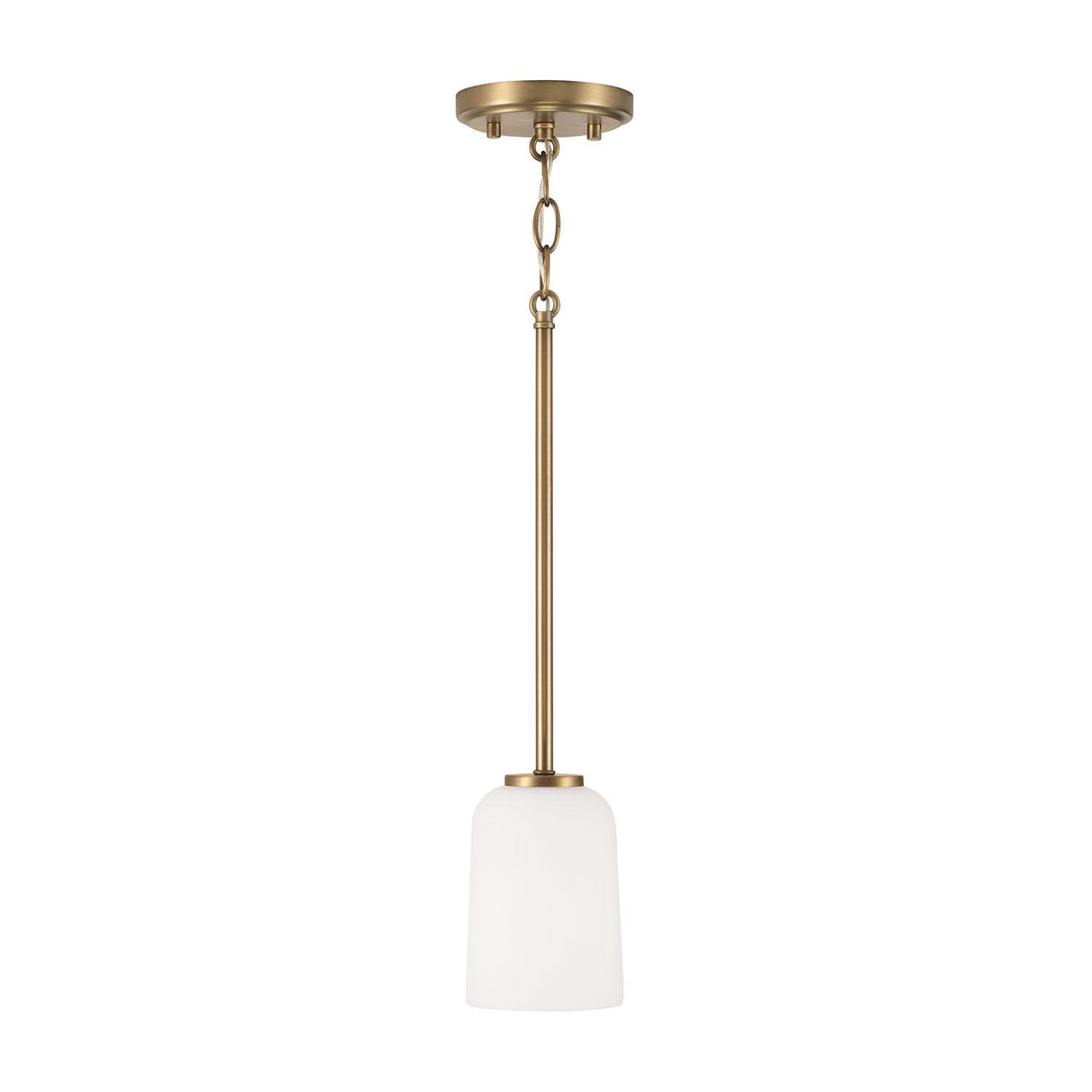 Capital Lighting 348812AD-542 Lawson 1 Light Mini Pendant Aged Brass