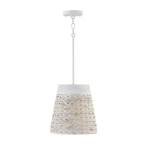 Capital Lighting 343911HW Tallulah 1 Light Pendant Chalk Wash