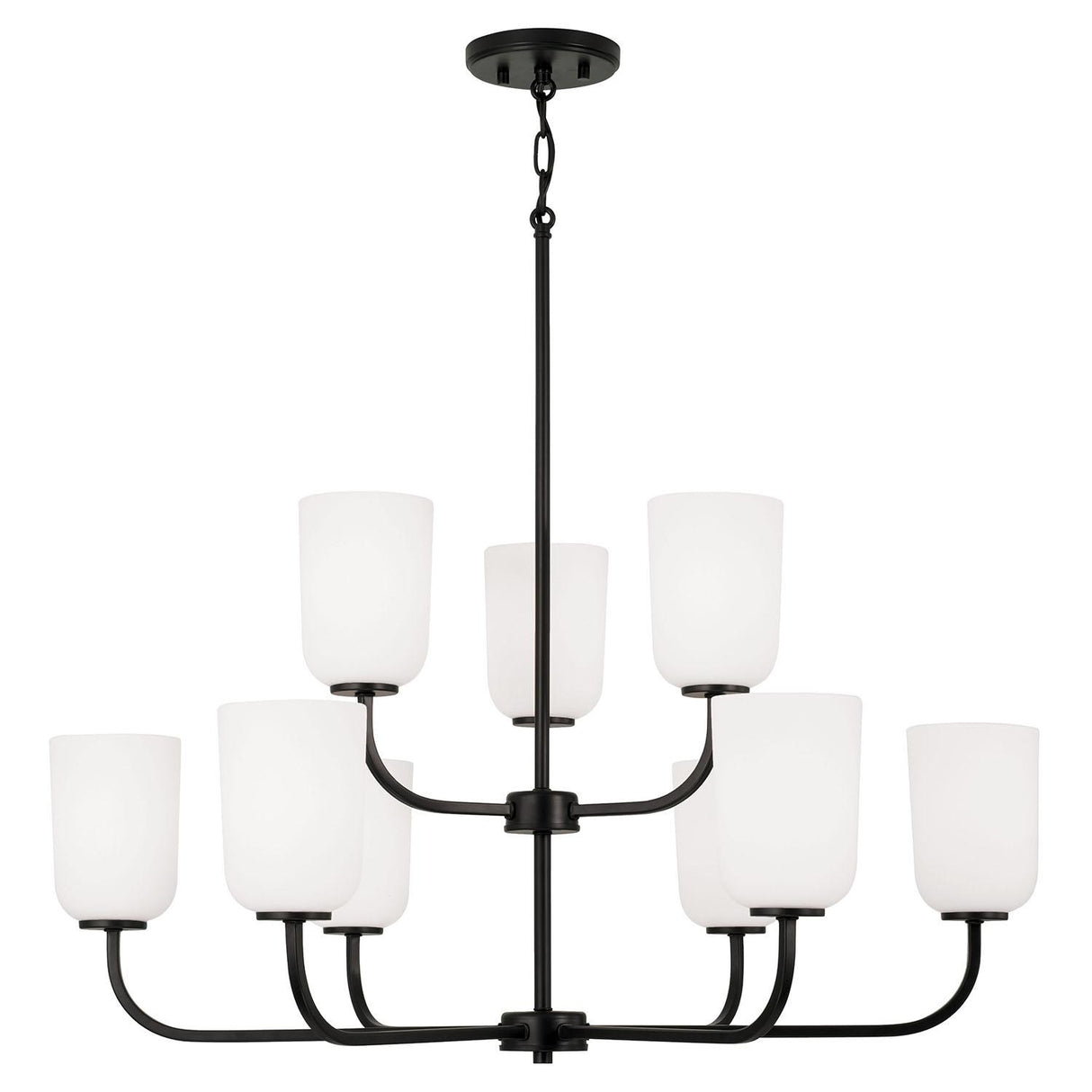 Capital Lighting 448891MB-542 Lawson 9 Light Chandelier Matte Black