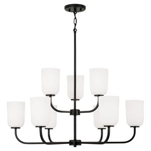 Capital Lighting 448891MB-542 Lawson 9 Light Chandelier Matte Black