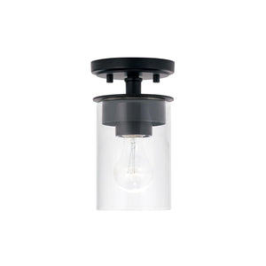 Capital Lighting 246811MB-532 Mason 1 Light Semi-Flush Matte Black