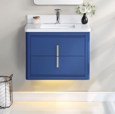 Design Studio 30x20" Wall Mount Vanity, Top & Sink Set - Classic Blue