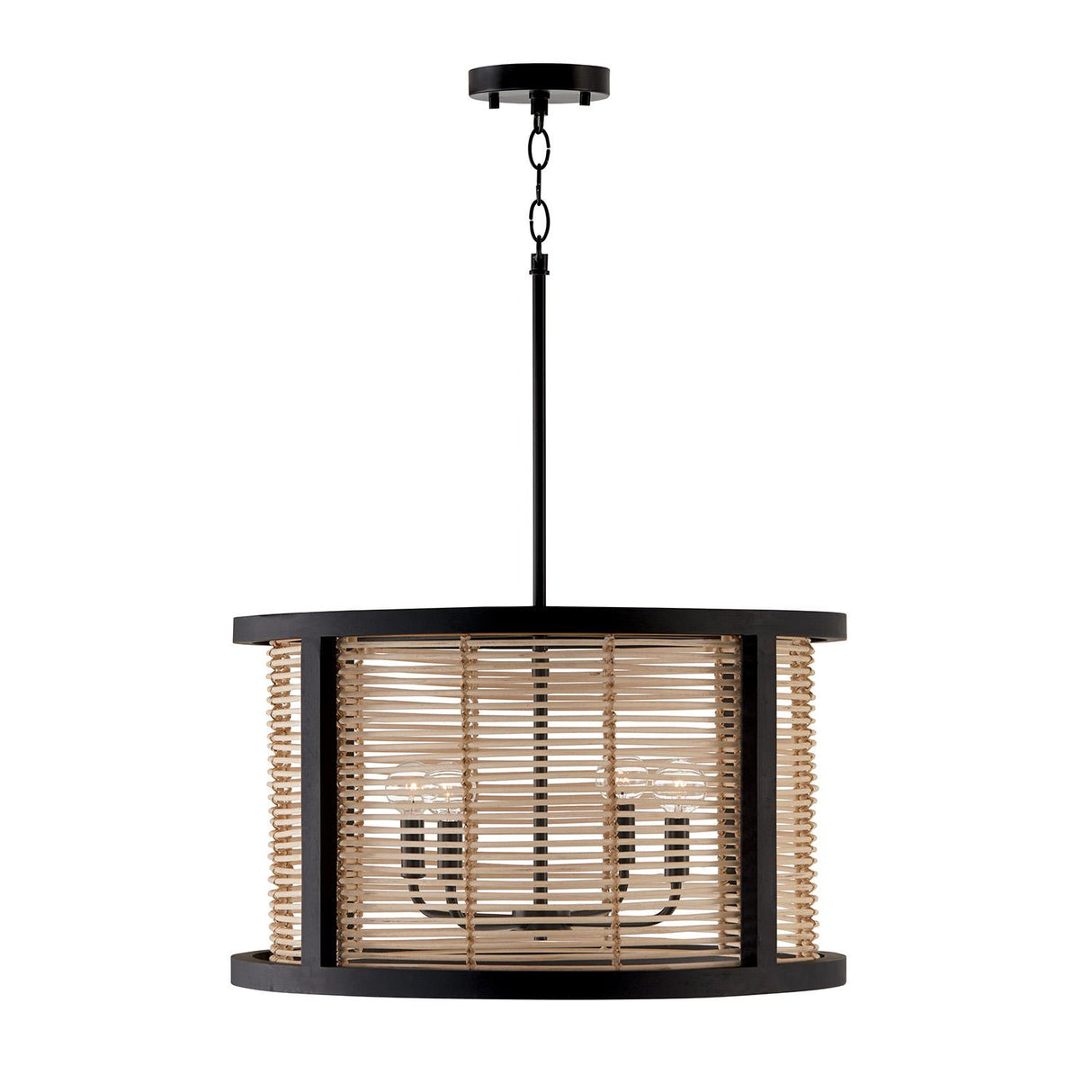 Capital Lighting 344061FK Rico 4 Light Pendant Flat Black