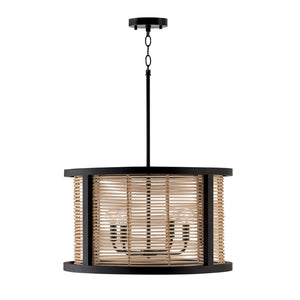 Capital Lighting 344061FK Rico 4 Light Pendant Flat Black