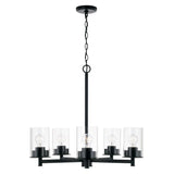 Capital Lighting 446851MB-532 Mason 5 Light Chandelier Matte Black