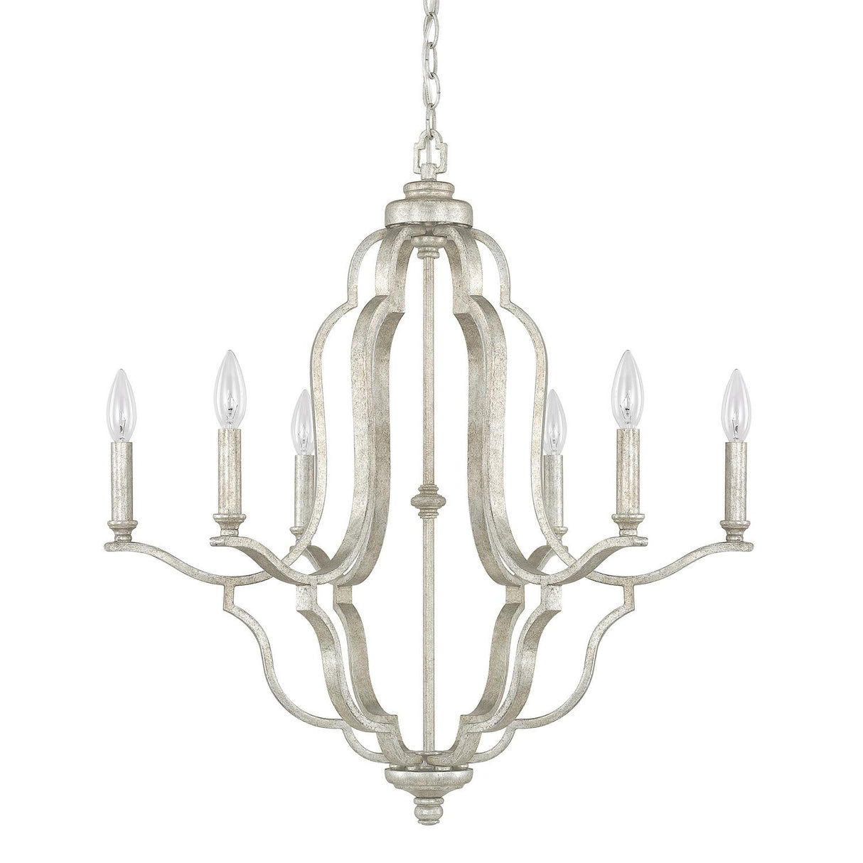 Capital Lighting 4946AS-000 Blair 6 Light Chandelier Antique Silver